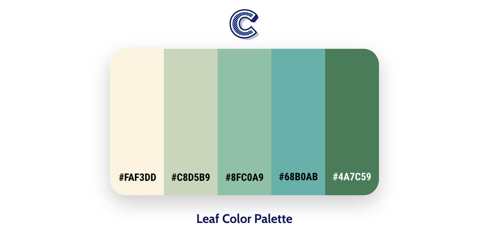 the featured image of leaf color palette