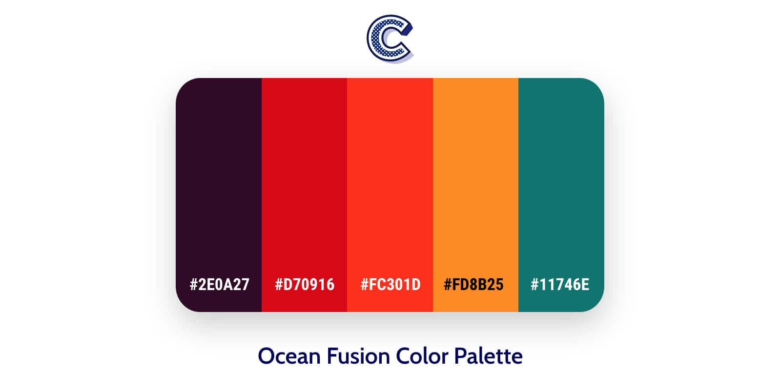 the featured image of ocean fusion color palette