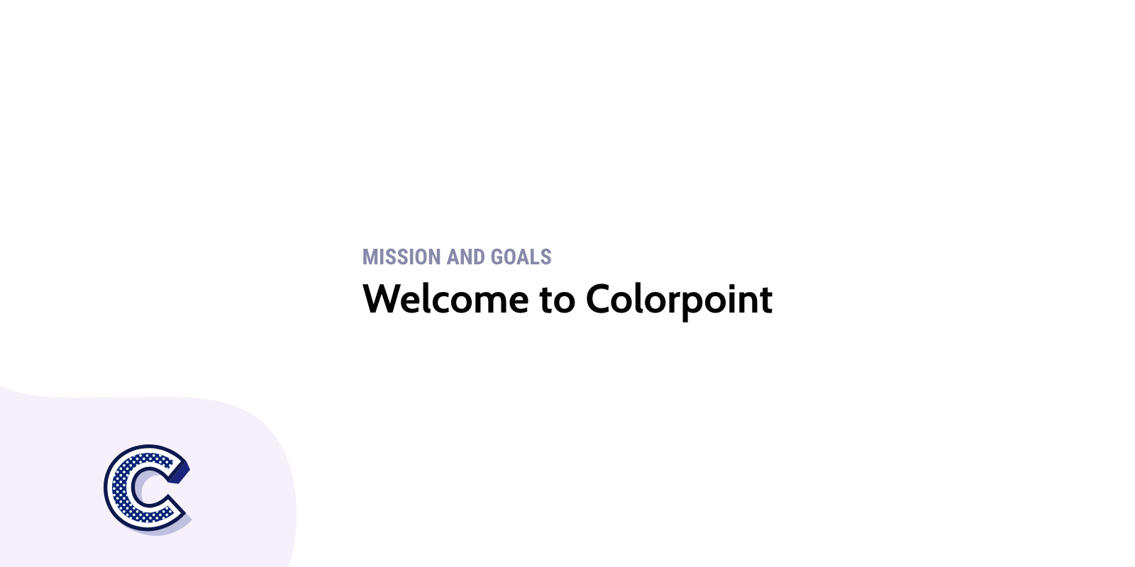 Welcome to the Colorpoint blog