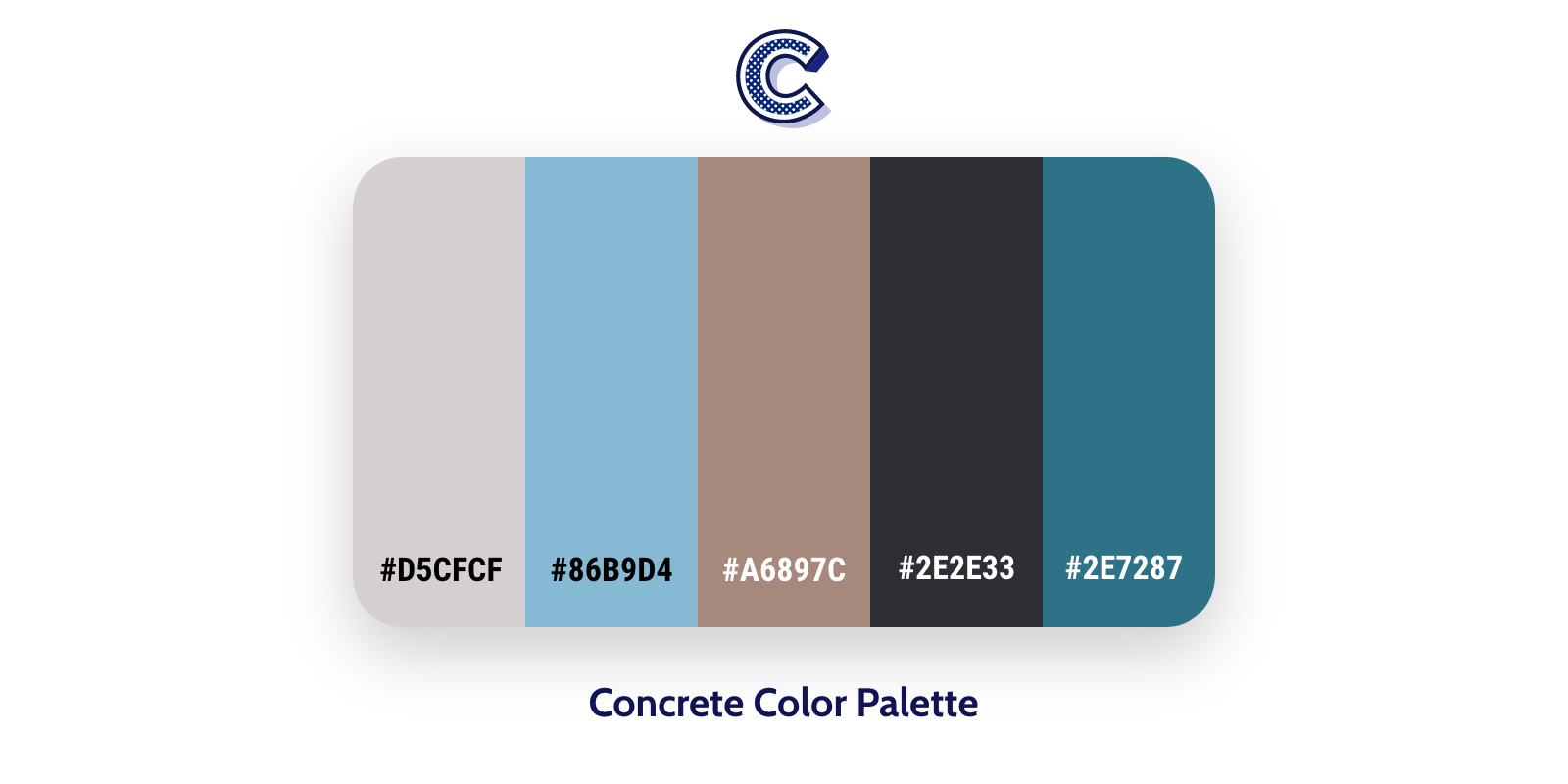 the featured image of concrete color palette