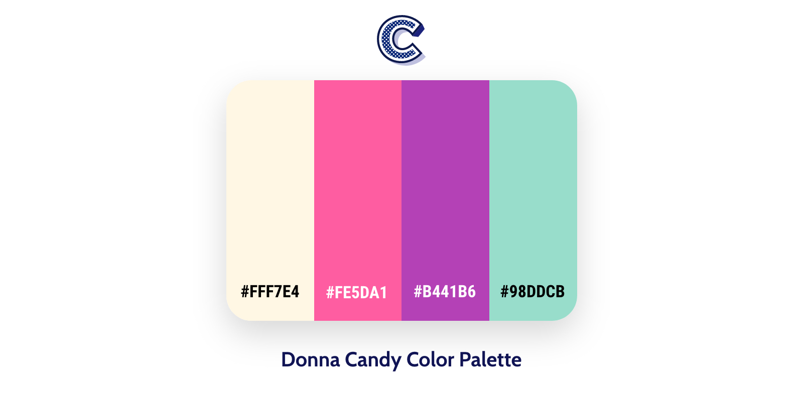 The featured image of donna candy color palette