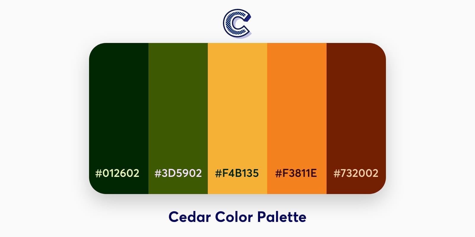the featured image of cedar color palette