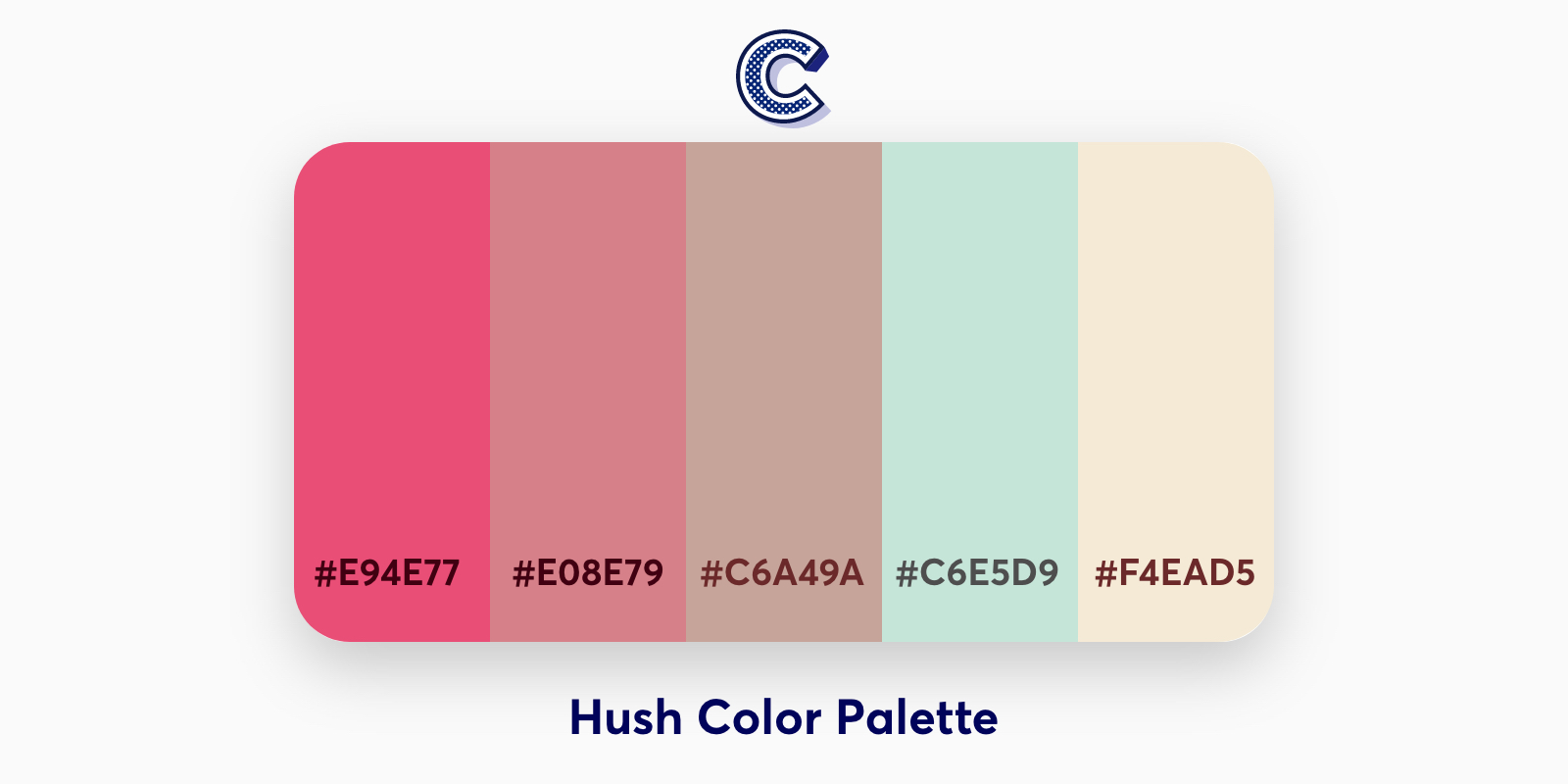 the featured image of hush color palette